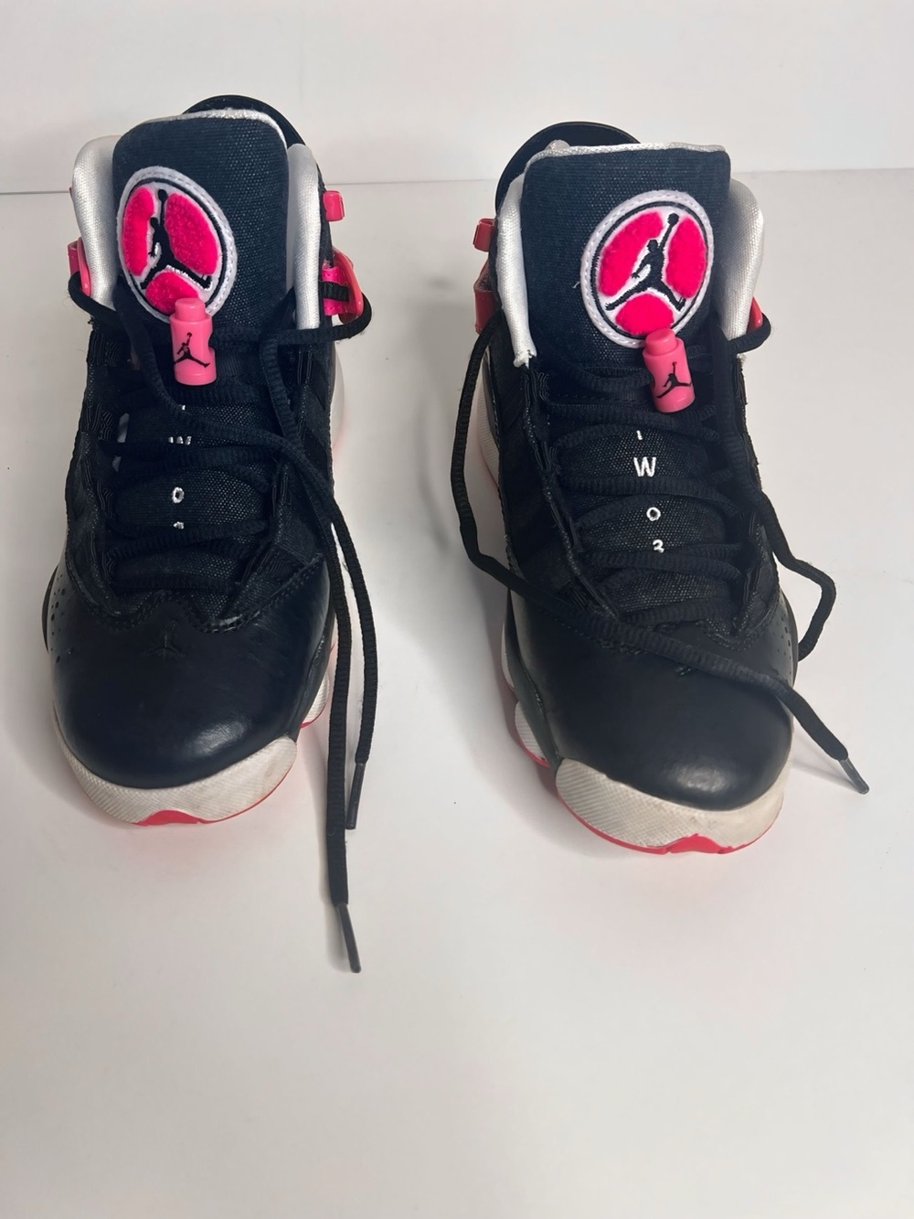 Air Jordan 6 Rings GS ‘Black Pink’ Basketball Sneakers Size 4.5 Y